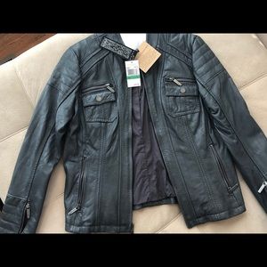 NWT Michael Kors Leather Jacket, size L